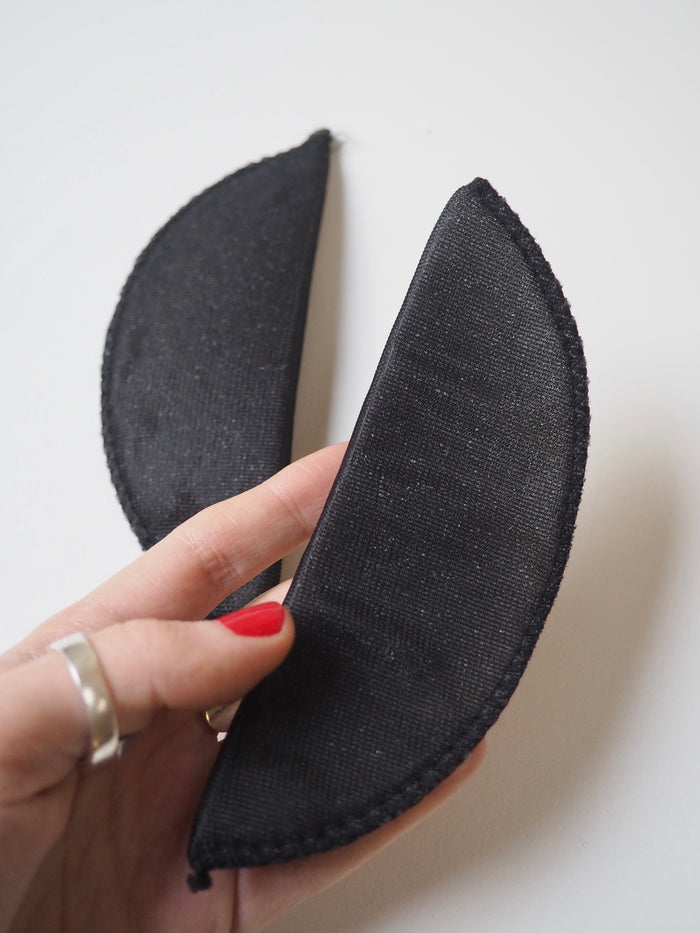 Narrow Black Foam Shoulder Pads