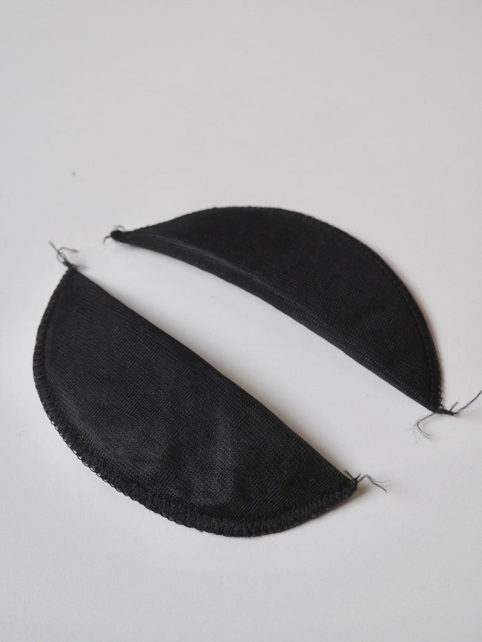 Narrow Black Wadded Shoulder Pads