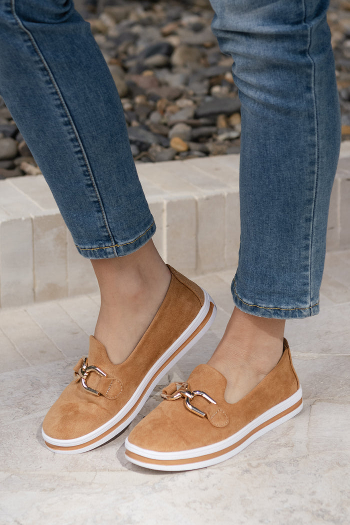 Nature Tan Platform Loafer