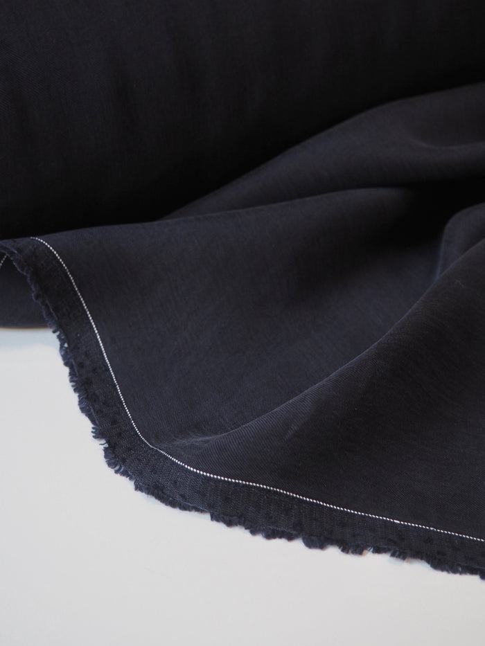 Navy Cupro Twill