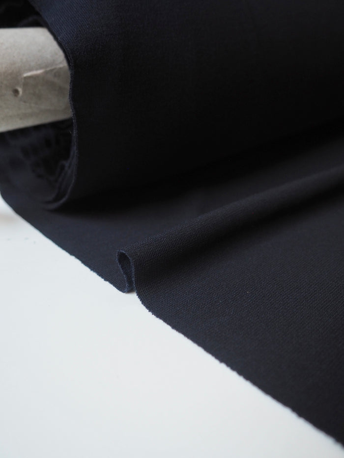 Navy Nylon/Viscose Double Jersey