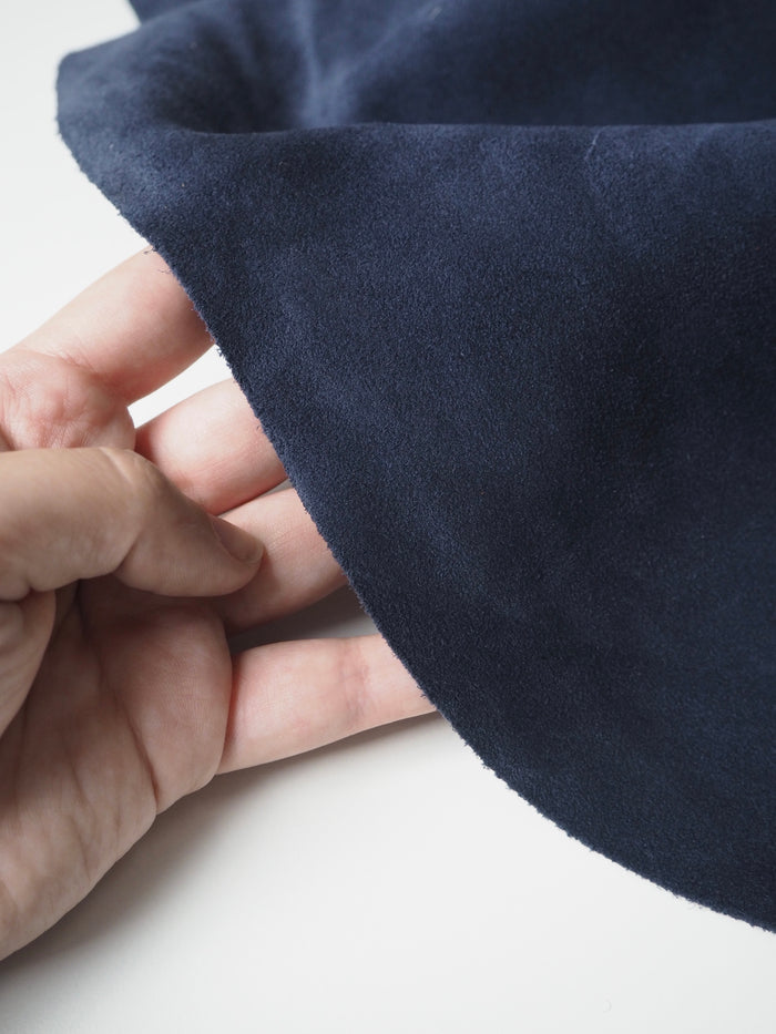 Navy Sueded Calfskin