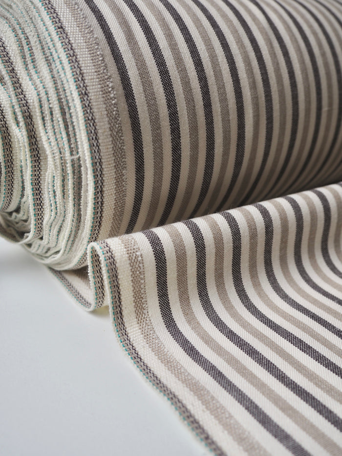 Neutral Stripe Oxford Cotton Blend