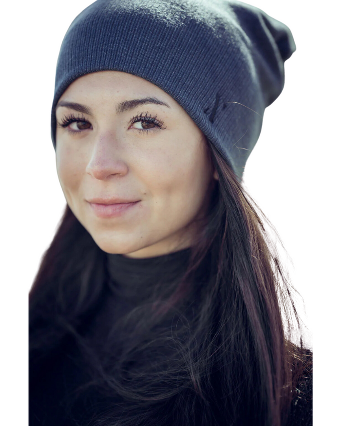 Nicsessories Cashmere Ribbed Beanie FW24