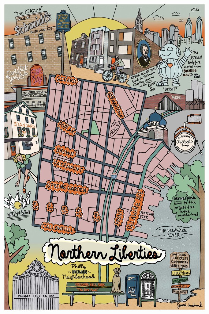 Northern Liberties Neighborhood Map - Ali's Wagon