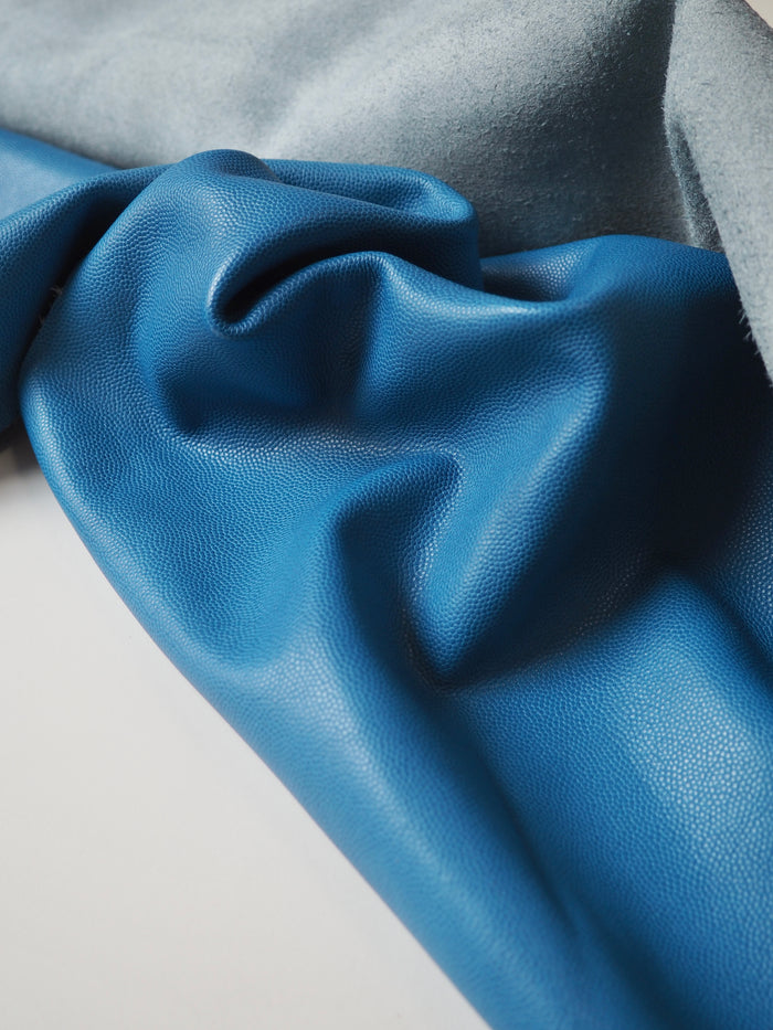 Ocean Blue Pebbled Calfskin