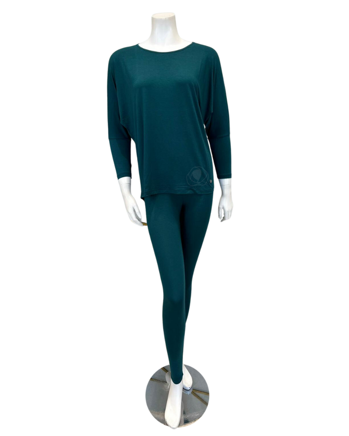 Oh! Zuza Emerald Round Neck Modal Pajamas Set