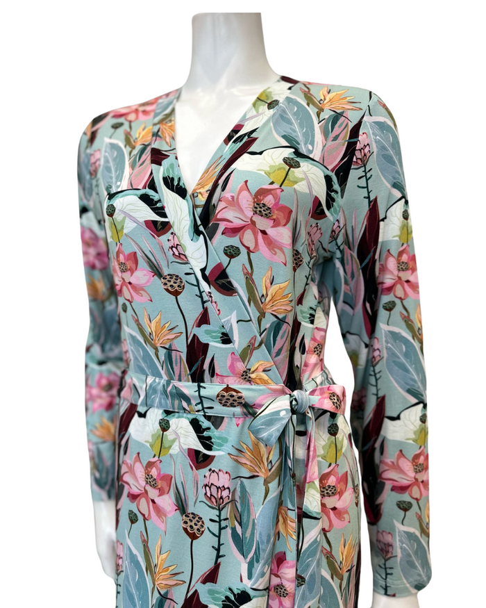 Oh! Zuza 4411 Floral Print Modal Morning Robe Myselflingerie.com