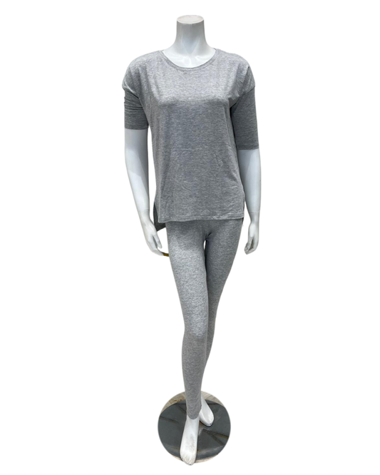 Oh! Zuza M4532 Heather Grey Modal Pajamas Set Myselflingerie.com