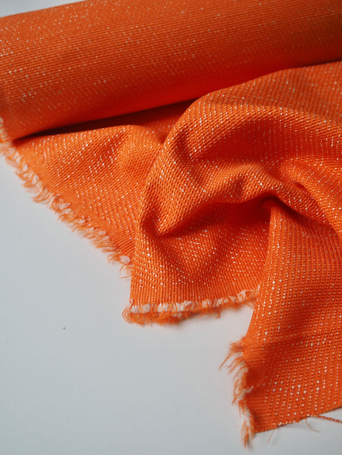 Orange Cotton/Viscose Tweed