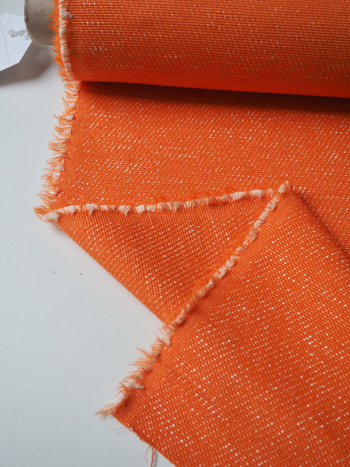 Orange Cotton/Viscose Tweed