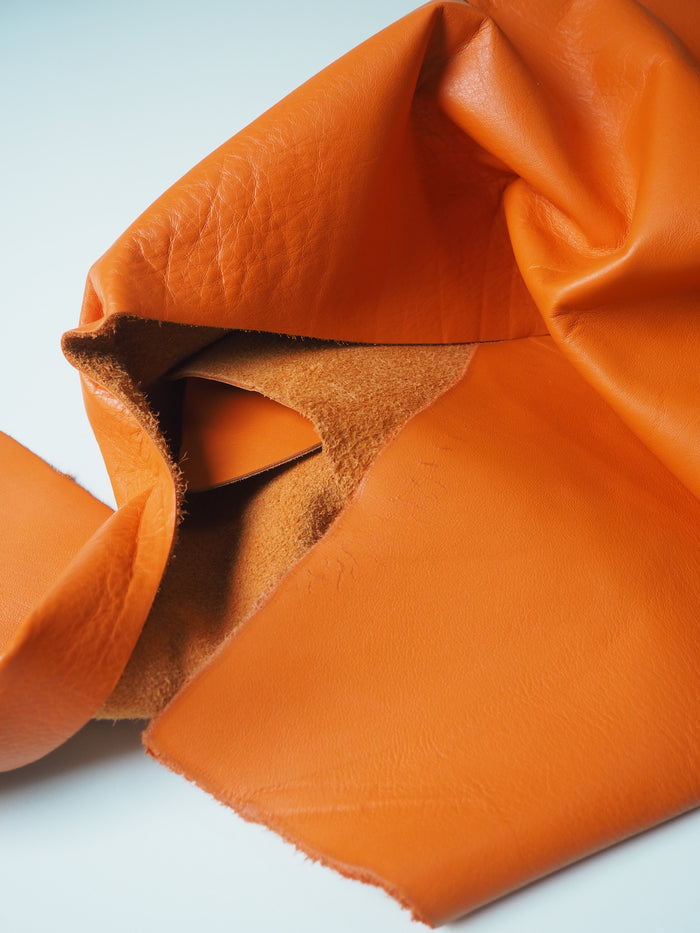 Orange Smooth Calfskin
