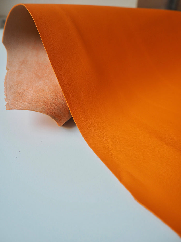 Orange Thick Lambskin