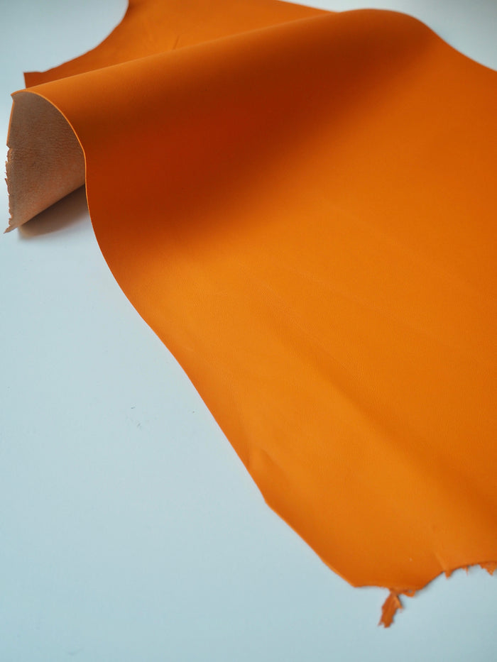 Orange Thick Lambskin