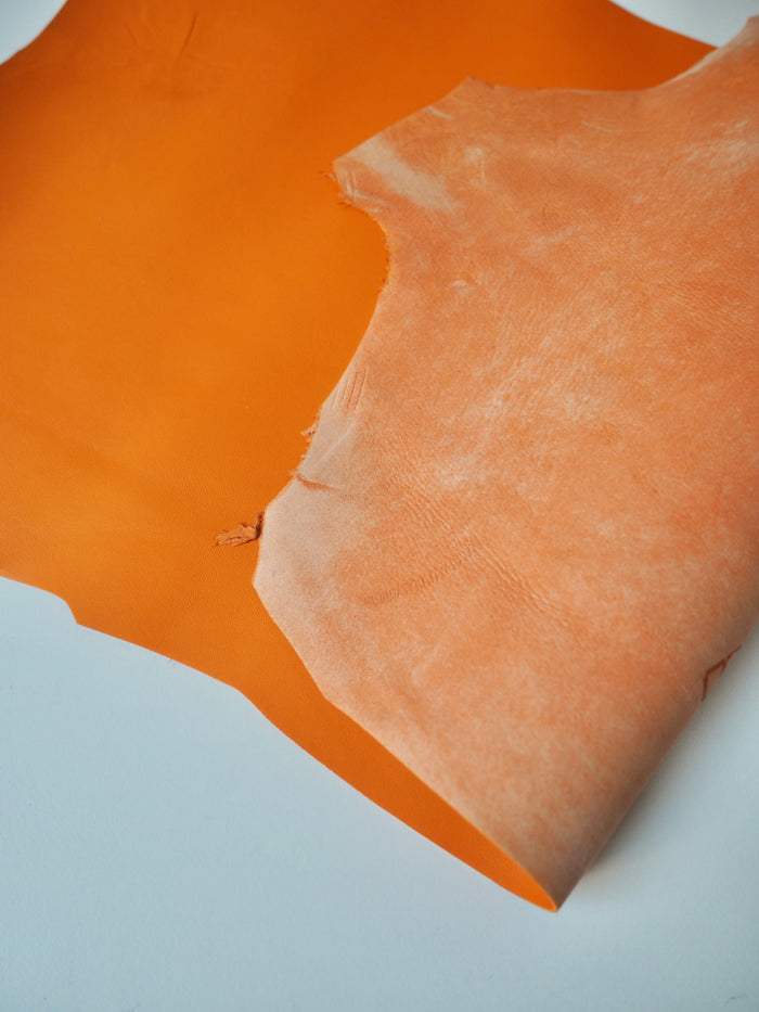 Orange Thick Lambskin