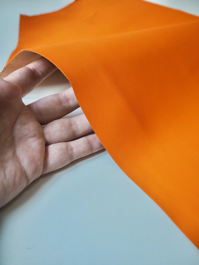 Orange Thick Lambskin