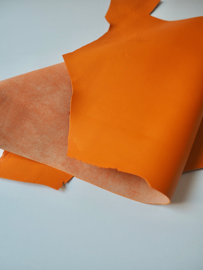 Orange Thick Lambskin