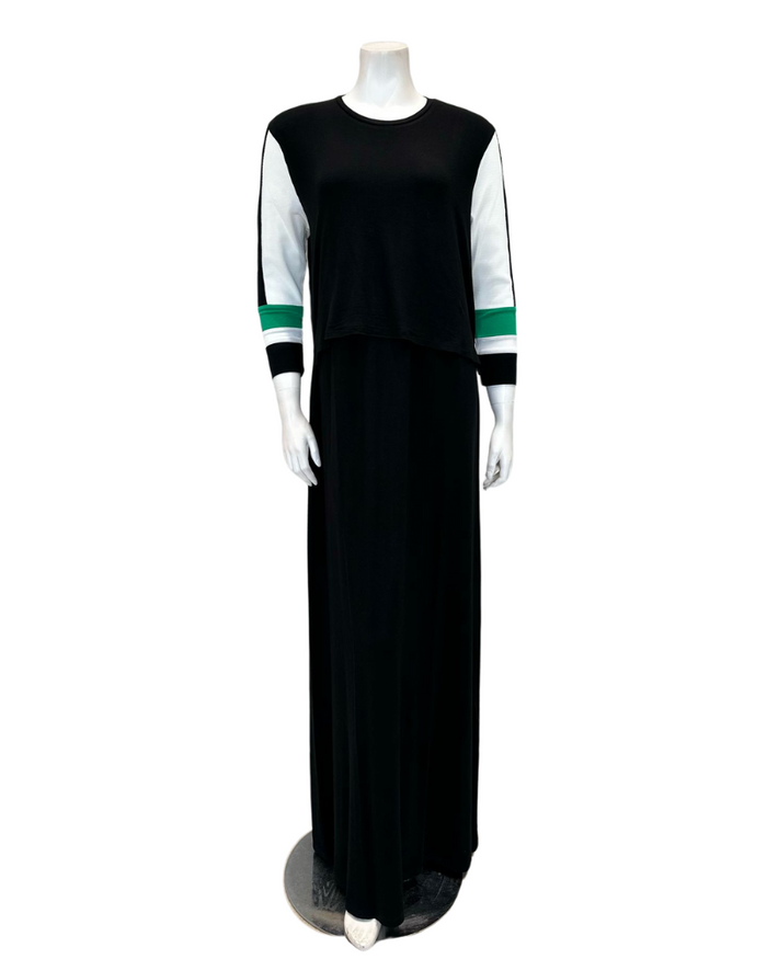 ORD Black Tennis Style Modal Nursing Nightgown Myselflingerie.com