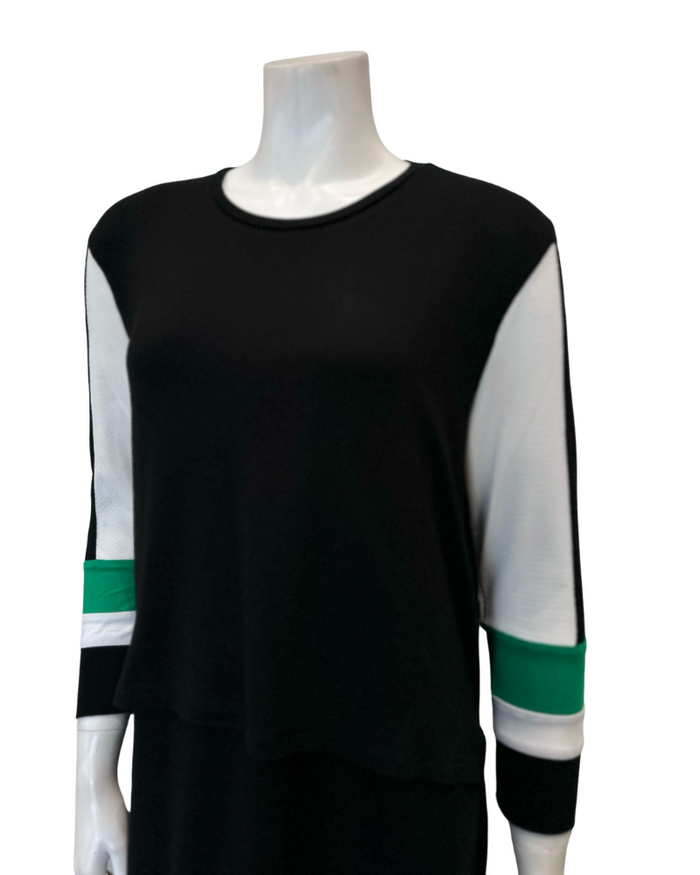 ORD Black Tennis Style Modal Nursing Nightgown Myselflingerie.com