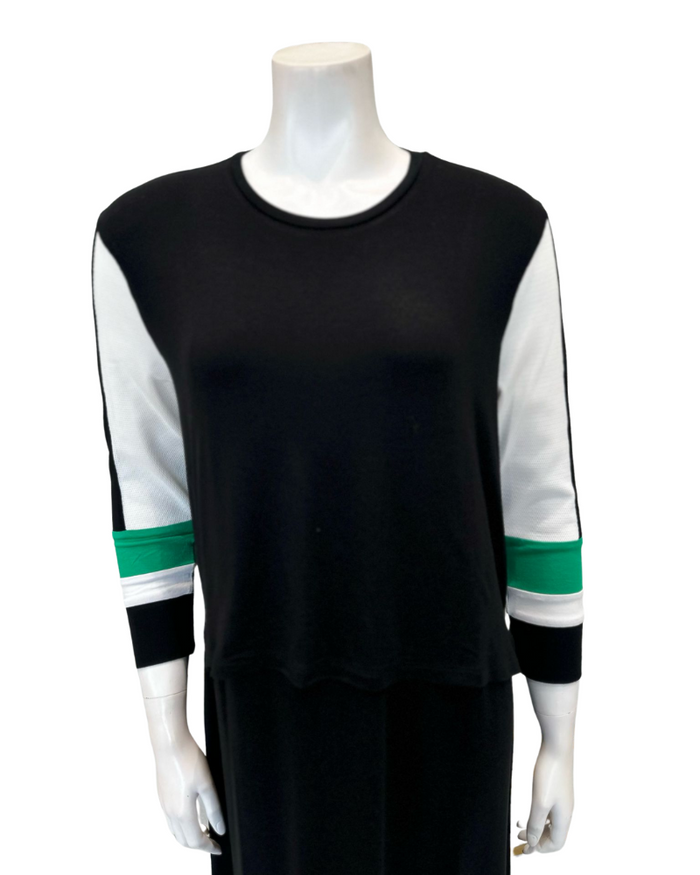 ORD Black Tennis Style Modal Nursing Nightgown Myselflingerie.com