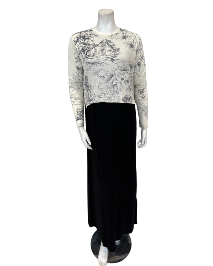 ORD Toile Pattern Modal Nursing Nightgown Myselflingerie.com