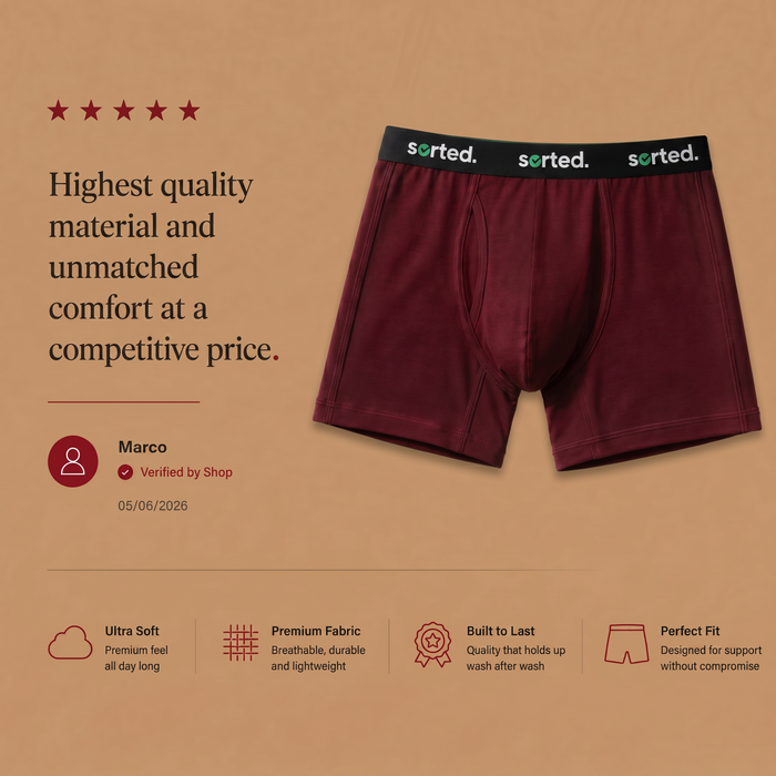Organic Cotton Boxer Briefs - Huckleberry