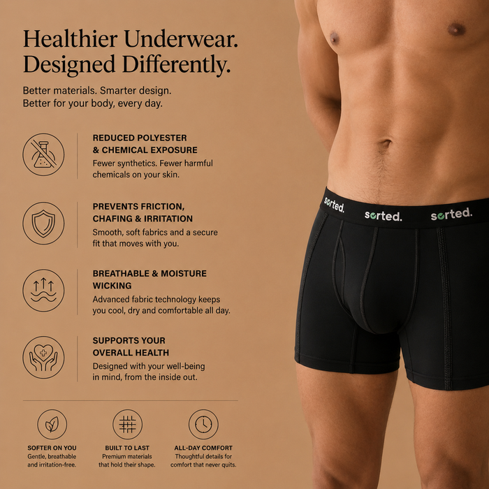 Organic Cotton Boxer Briefs - Jet Black