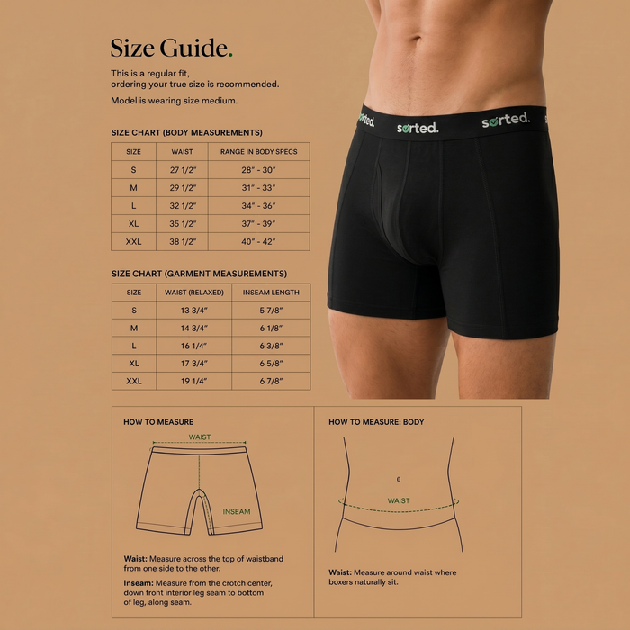 Organic Cotton Boxer Briefs - Jet Black