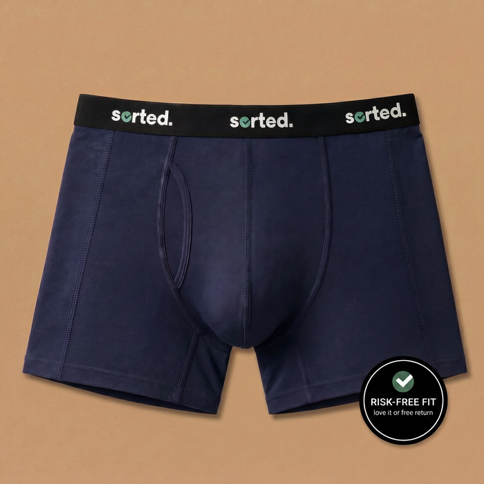 Organic Cotton Boxer Briefs - Navy Blazer