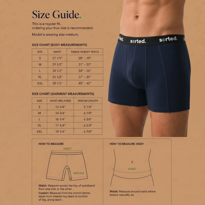 Organic Cotton Boxer Briefs - Navy Blazer