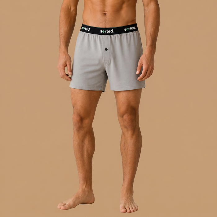 Organic Cotton Boxers - Neutral Grey