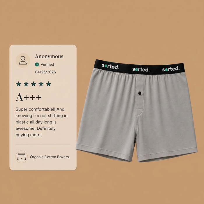 Organic Cotton Boxers - Neutral Grey