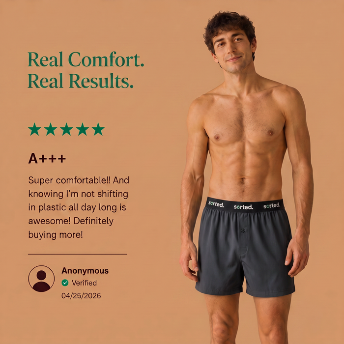 Organic Cotton Boxers - Obsidian