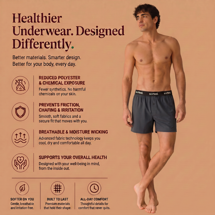 Organic Cotton Boxers - Obsidian