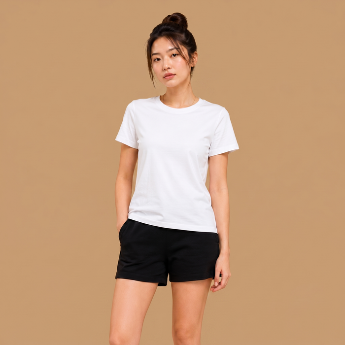 Organic Cotton Cropped T-Shirt - White