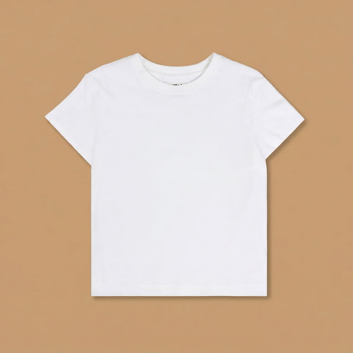 Organic Cotton Cropped T-Shirt - White