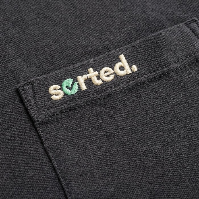 Organic Cotton Long Sleeve Pocket T-Shirt - Jet Black