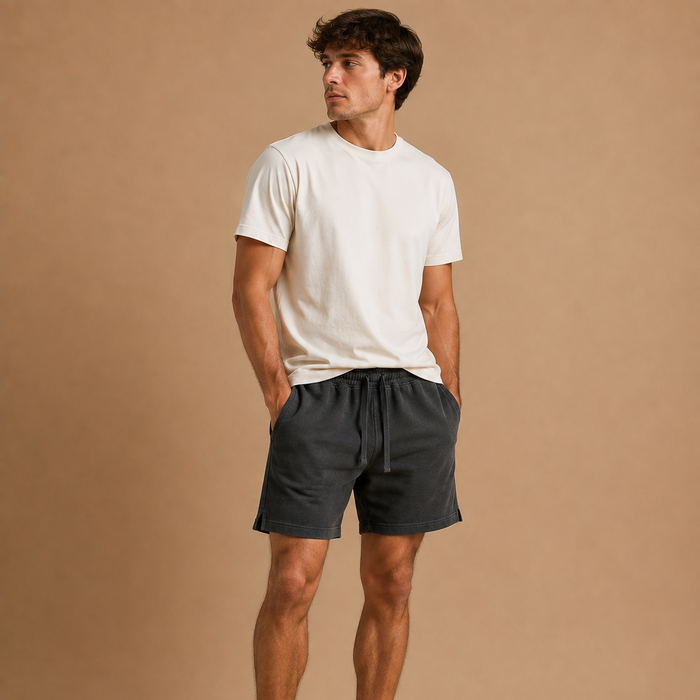Organic Cotton Signature Shorts - Jet Black