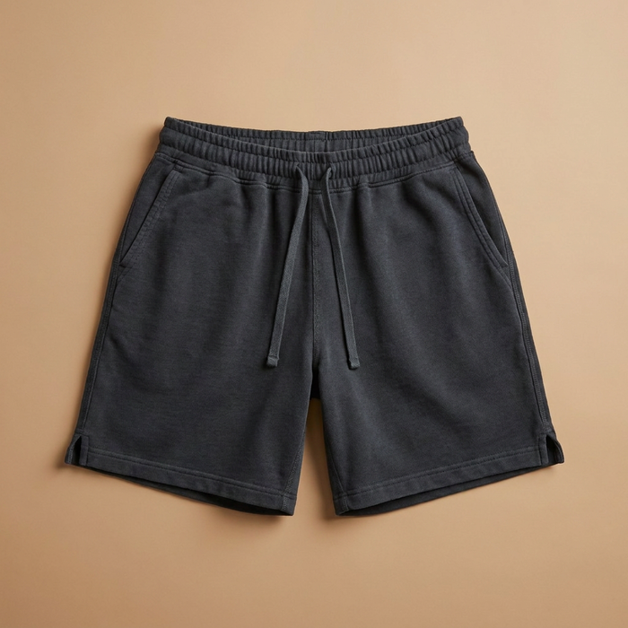 Organic Cotton Signature Shorts - Jet Black