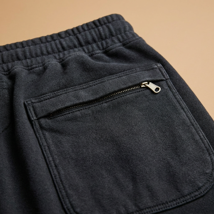 Organic Cotton Signature Shorts - Jet Black