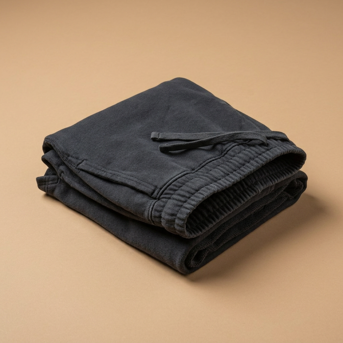 Organic Cotton Signature Shorts - Jet Black