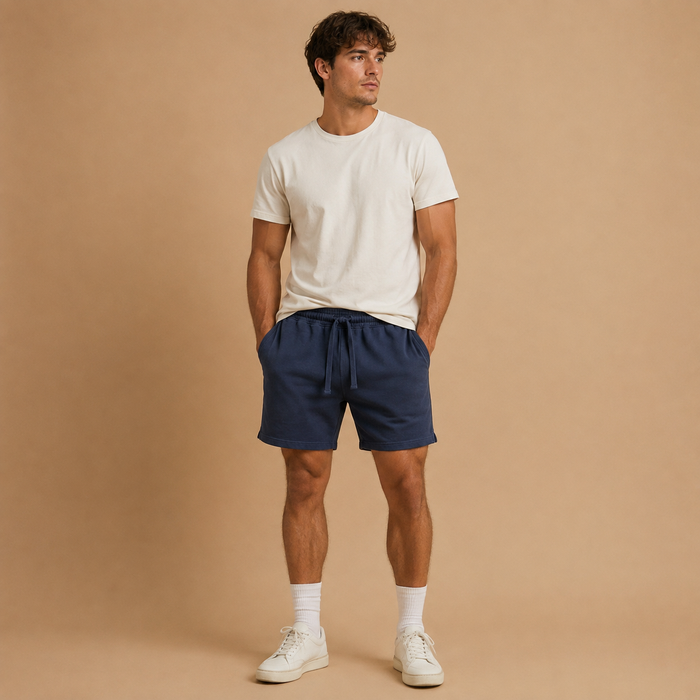 Organic Cotton Signature Shorts - Navy Blazer