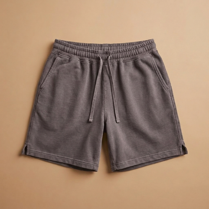 Organic Cotton Signature Shorts - Obsidian