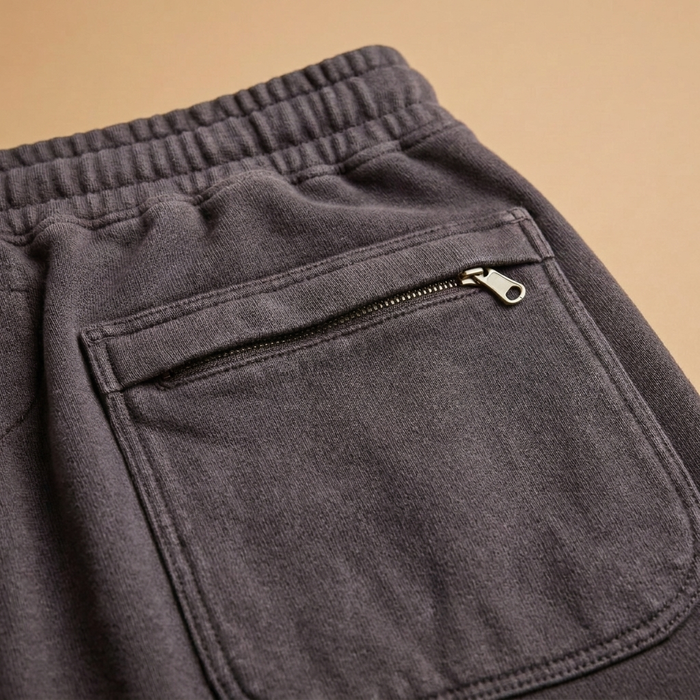 Organic Cotton Signature Shorts - Obsidian