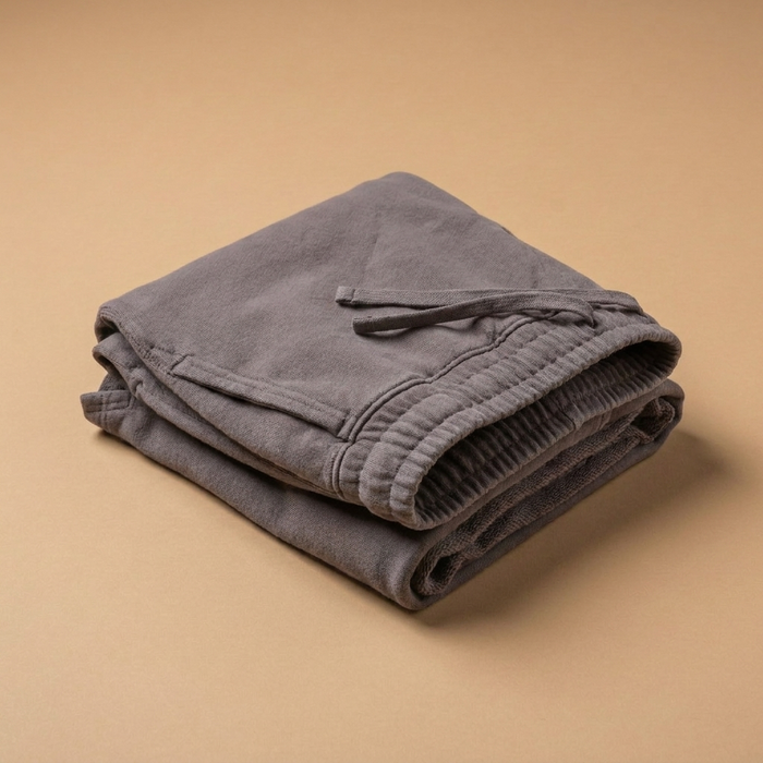 Organic Cotton Signature Shorts - Obsidian