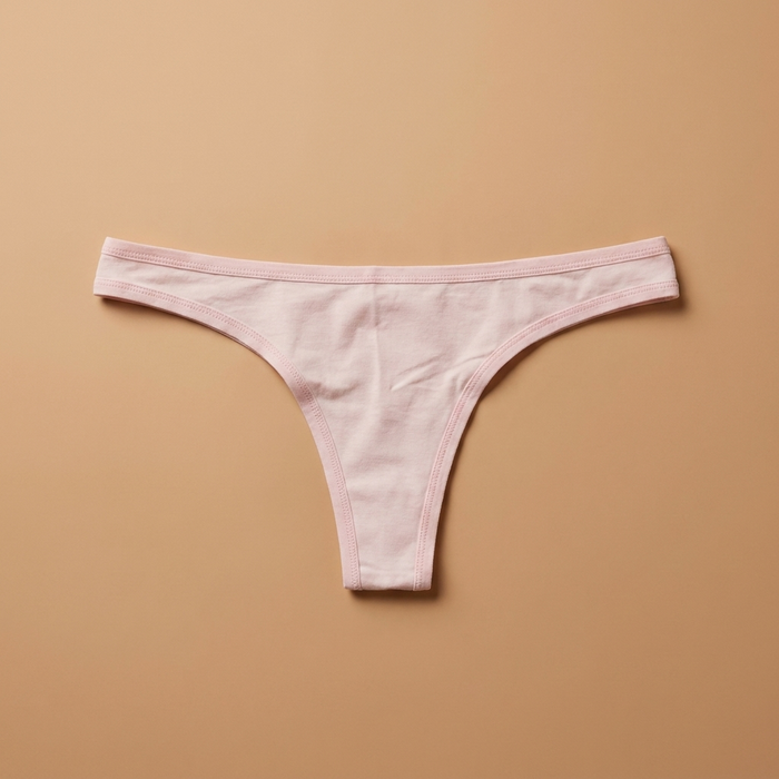 Organic Cotton Thong - Barely Pink