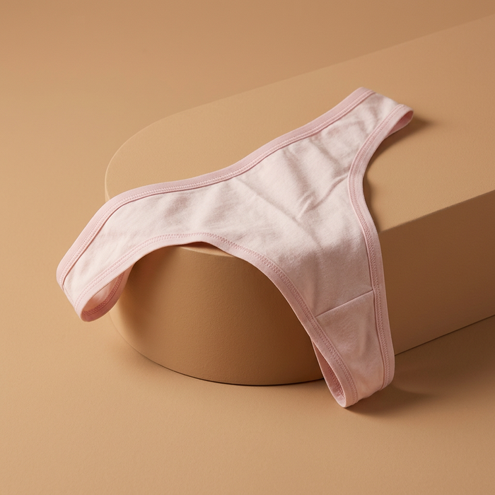 Organic Cotton Thong - Barely Pink