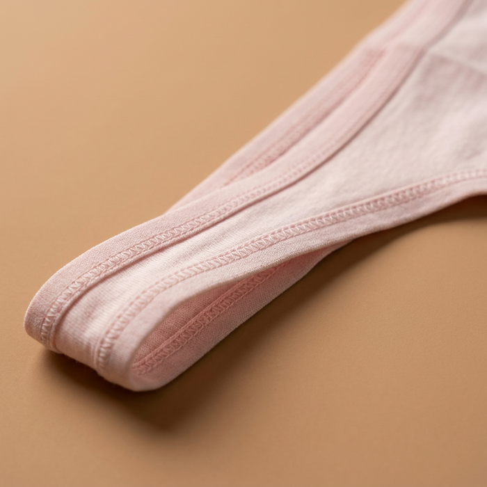 Organic Cotton Thong - Barely Pink