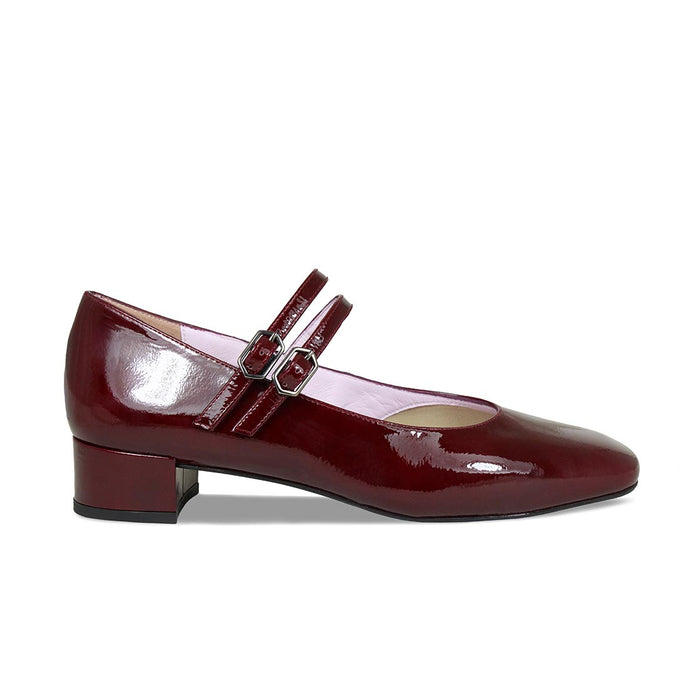 Orla: Bordeau Patent Leather Shoes Sole Bliss