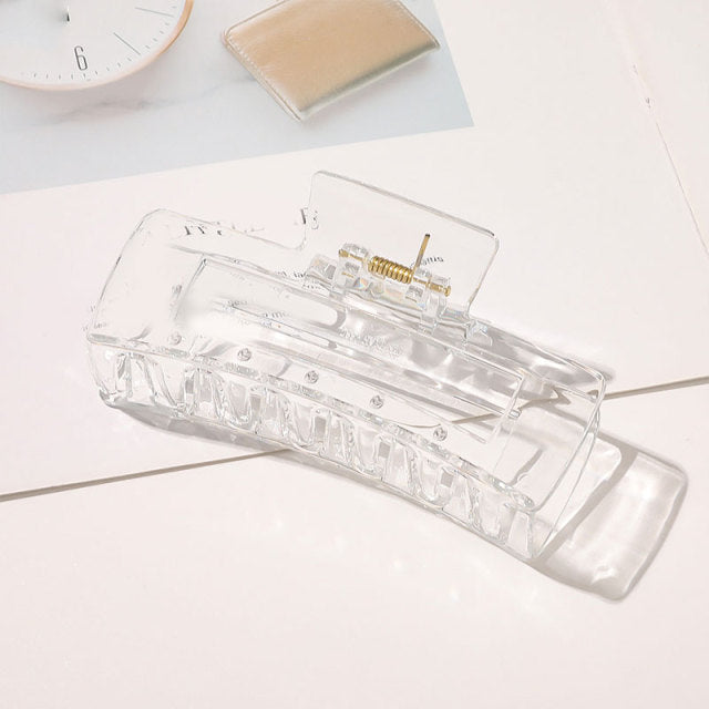 Oversized Acrylic Claw Assorted Shaped Hair Clips